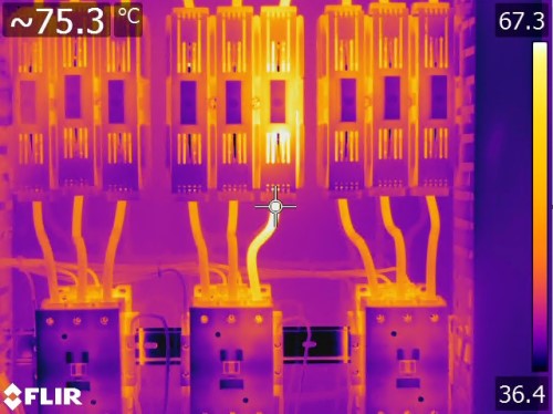 Infrared view of electrical